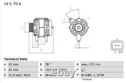 Alternator fits CITROEN C2 JM 1.4 03 to 09 Bosch 5702A2 5702C8 5705AP 5705GZ