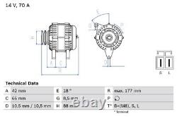Alternator fits MAZDA B-SERIES UF, UN 2.5D 96 to 06 Bosch WL2118300 WL2118300A