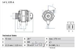 Alternator fits MITSUBISHI PAJERO/SHOGUN Mk3 3.2D 00 to 06 4M41 Bosch A003TB1999