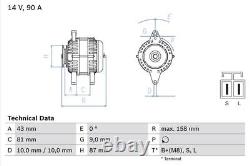 Alternator fits NISSAN X-TRAIL T30 2.2D 01 to 07 Bosch 231005M310 Quality