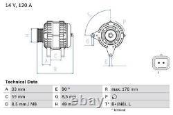 Alternator fits RENAULT AVANTIME DE01 2.0 2.2D 01 to 03 Bosch 7700426849 Quality